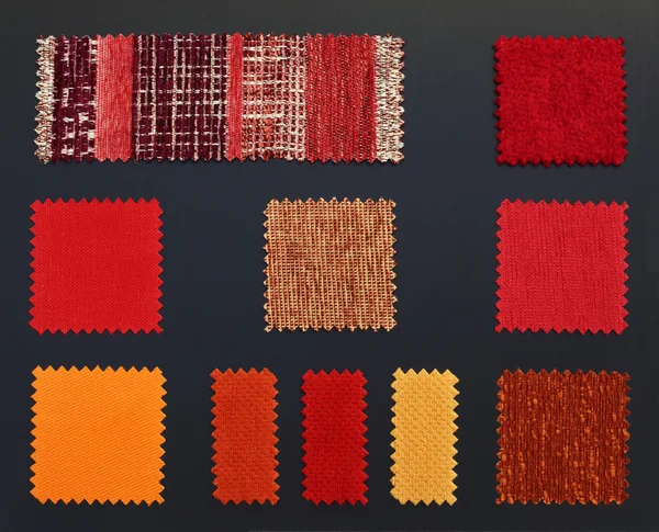 Amostras de tecido de mobiliário multicolorido — Fotografia de Stock