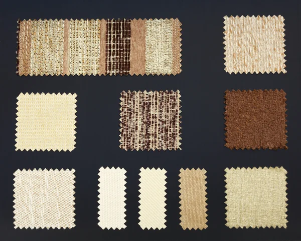 Multicolored furniture fabric samples — Stock Photo, Image