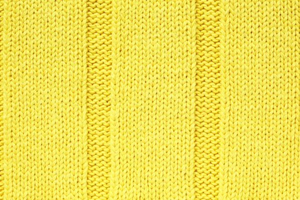 Textura de tejido de punto amarillo —  Fotos de Stock