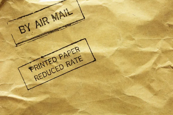 Busta lettera con timbro di posta aerea — Foto Stock