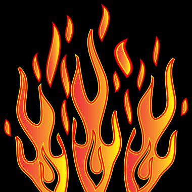 Vecrtor trick flames background clipart