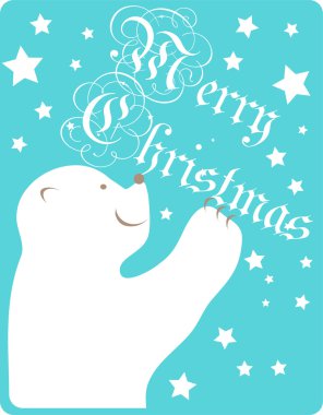 Vector Merry Christmas card clipart