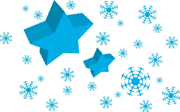 stock vector Vector Blue Star and Snow