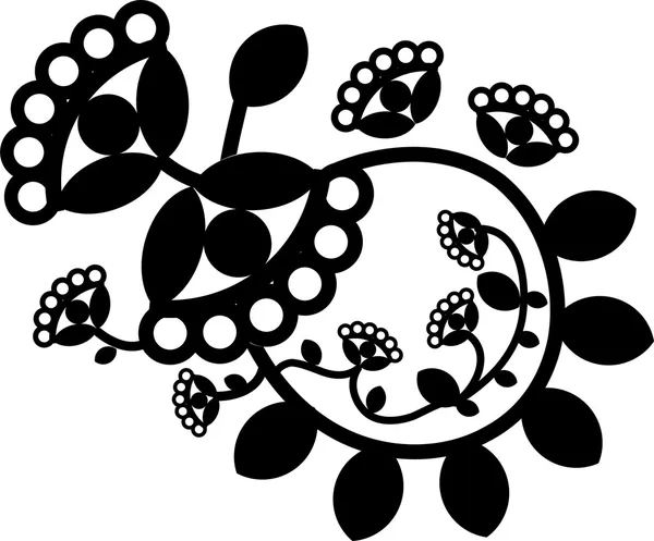 矢量花卉纹身元素 — 图库矢量图片