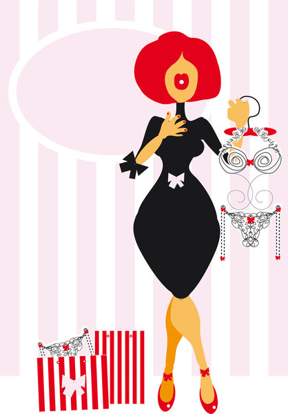 Woman shopping for lingerie