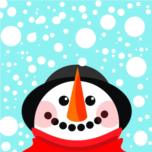 Vecteur bonhomme de neige fond de Noël — Image vectorielle