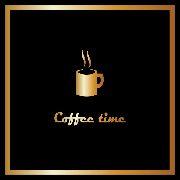 Carte vectorielle de temps de café, mode — Image vectorielle