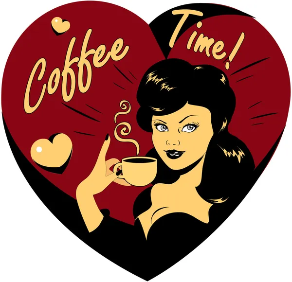Afiche vector Amante del café — Archivo Imágenes Vectoriales