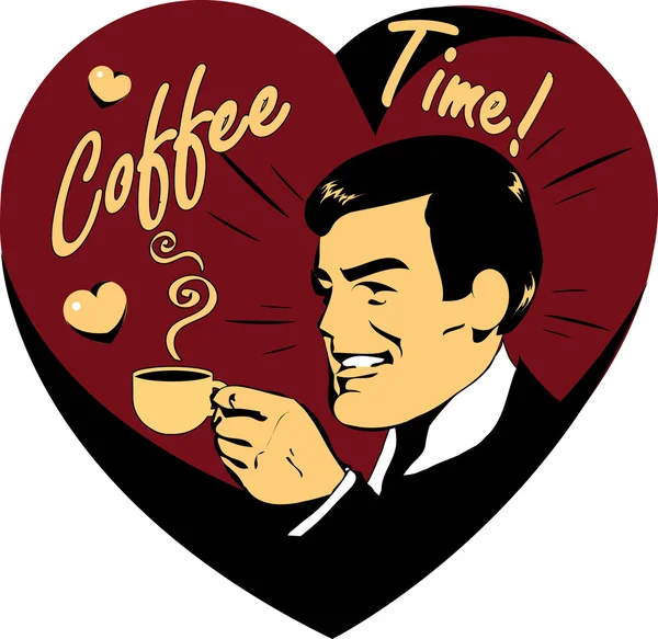Affiche vectorielle Coffee Lover avec — Image vectorielle