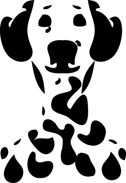 Dalmatian dog potret, card, illustration — Stock Vector
