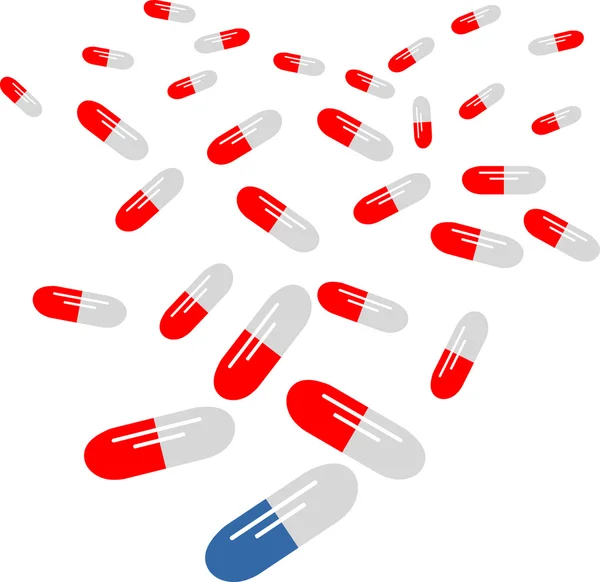 Gezondheidszorg & Pharma pil pictogrammen — Stockvector
