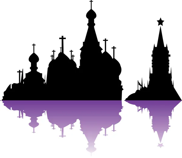 Векторний Росії Московський Сіті горизонт — стоковий вектор