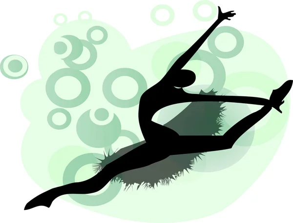 Jeune femme ballet — Image vectorielle