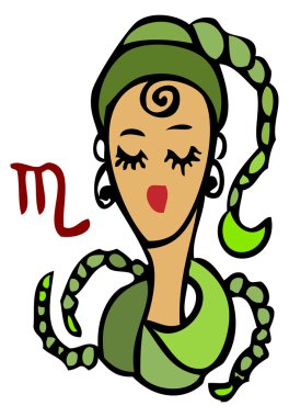 Zodiac signs, icons - scorpio clipart