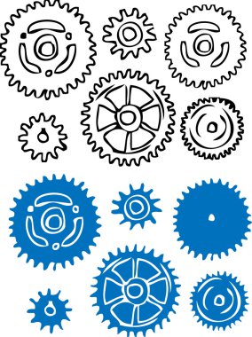 Gears element illustration clipart