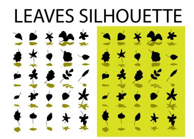 Leaves silhouette isolated clipart