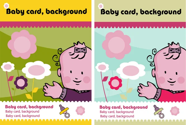 stock image 2 baby cards, background