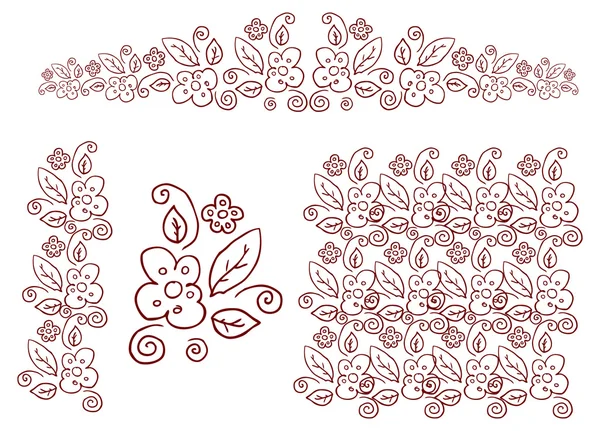 Blumensilhouette, Element für Design — Stockfoto