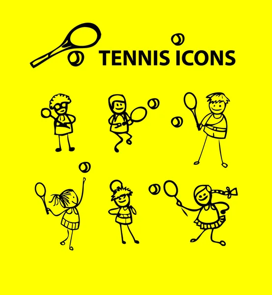 Tennis icons, — Stock Photo, Image