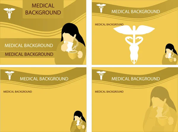 4 Medical backgrounds, — Stock Photo, Image