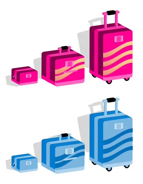 Maleta de viaje, Kit de equipaje en azul — Foto de Stock