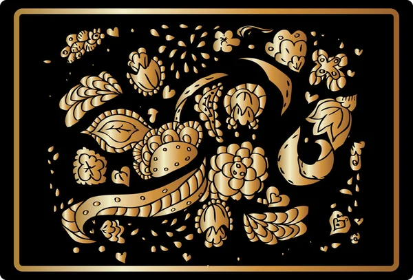 Золотой цветок из винтажного золота — стоковое фото