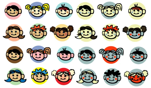 Różnorodność dziecko, dziecko, dzieci twarz — Zdjęcie stockowe