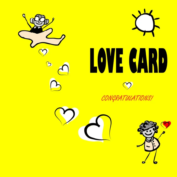 Valentine day fake paper card — Stock Photo, Image