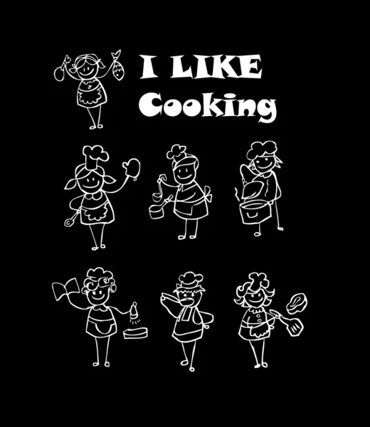 stock image Cooking icons set, food & cook