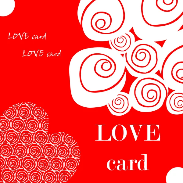 Amor tarjeta de papel falso, corazón, flor — Foto de Stock