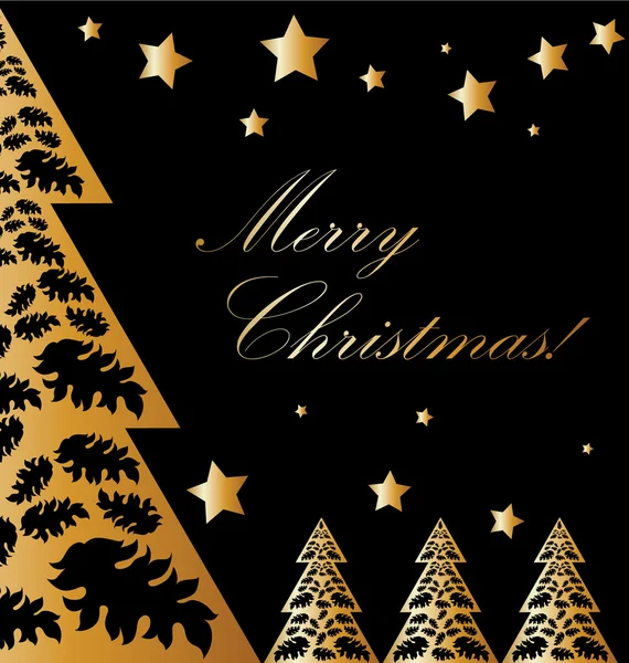 Gold and black christmas — Stock Photo, Image