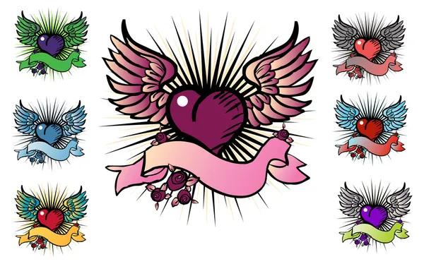 7 tattoo style emblem — Stock Photo, Image