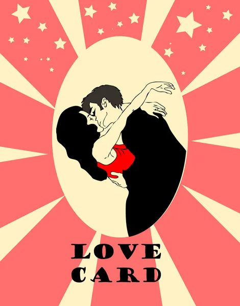 Cartão de amor, parabéns emblema, abraço — Fotografia de Stock