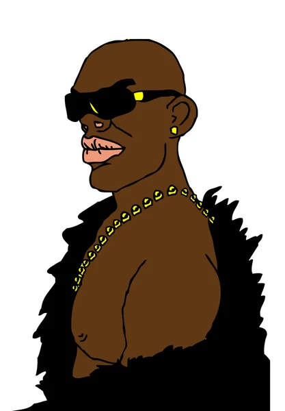 Black rap man, luxury music, afro american boy, — Stock Photo, Image