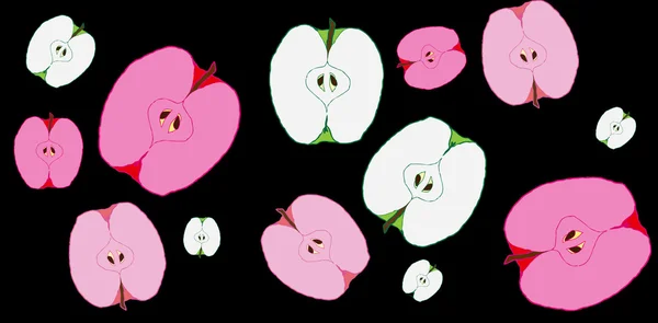 リンゴ繊維自然食品背景には、分離 — ストック写真
