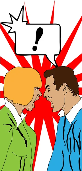 Anger, aggression, dispute, quarrel. Couple man — Stock Photo, Image