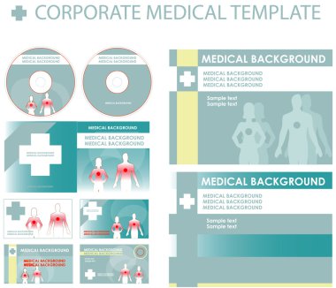 Corporate medical presentation, report template. clipart