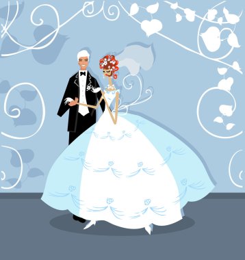 Wedding card, love, clipart