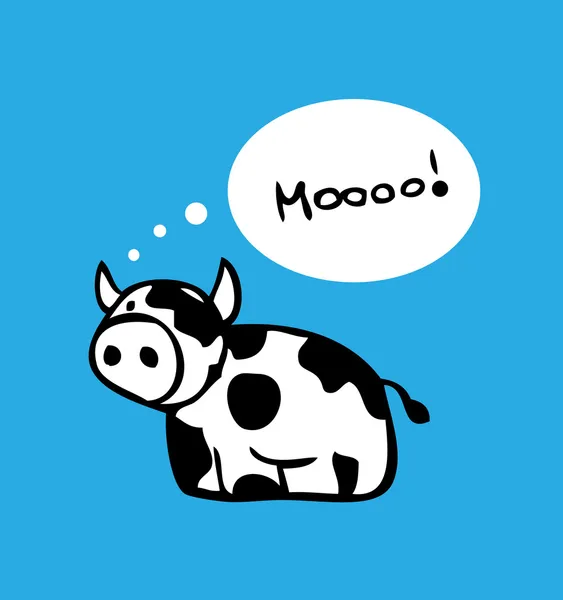Cartoon cow card, poster design — Stock Photo, Image