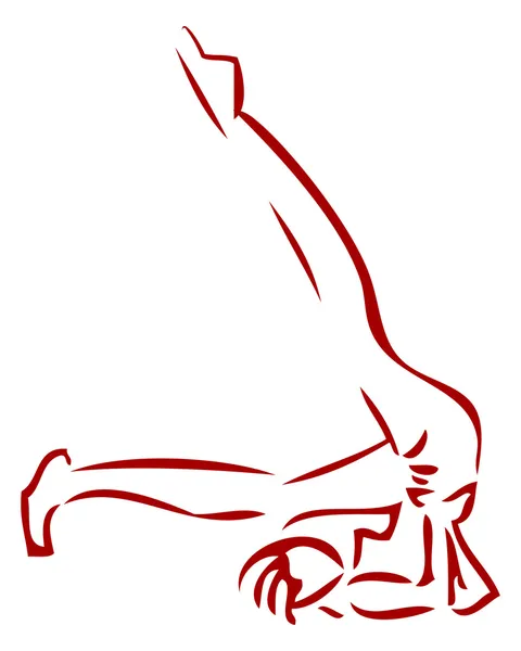 Fit mulher emblema praticando ioga — Fotografia de Stock