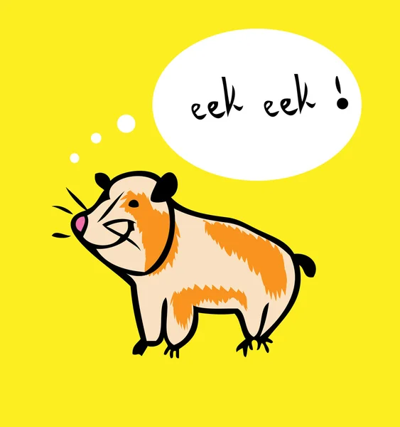Hamster porpoise karikatür komik — Stok fotoğraf