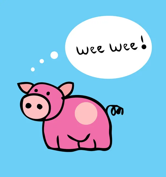 Ilustracja kreskówka świnia — Zdjęcie stockowe