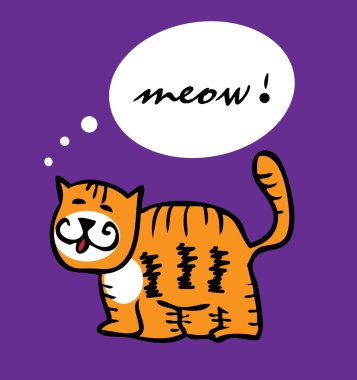 Cat kitty tiger cartoon funny clipart