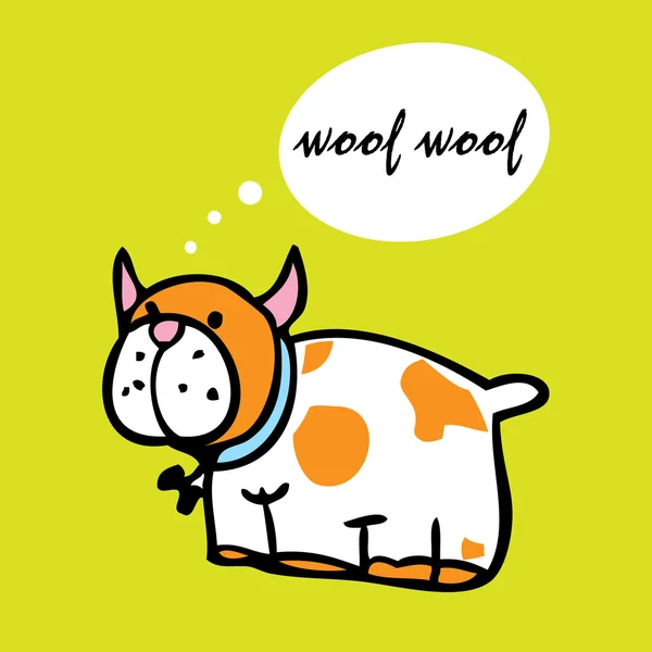 장식 강아지 만화 카드 — 스톡 사진