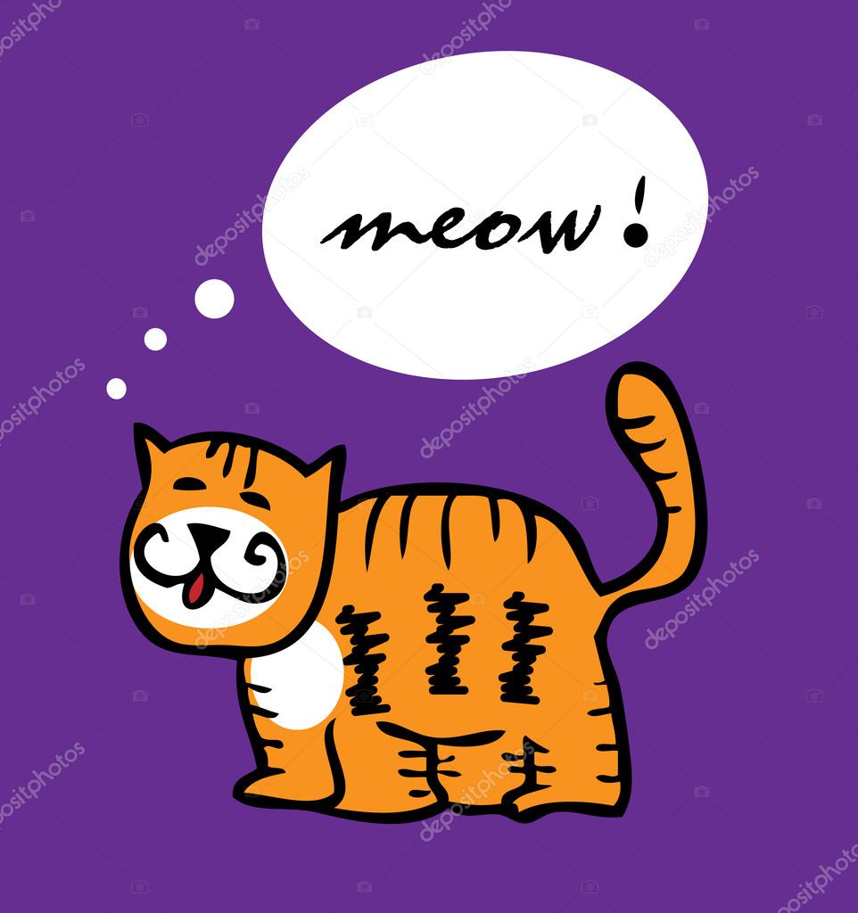Cat kitty tiger cartoon funny