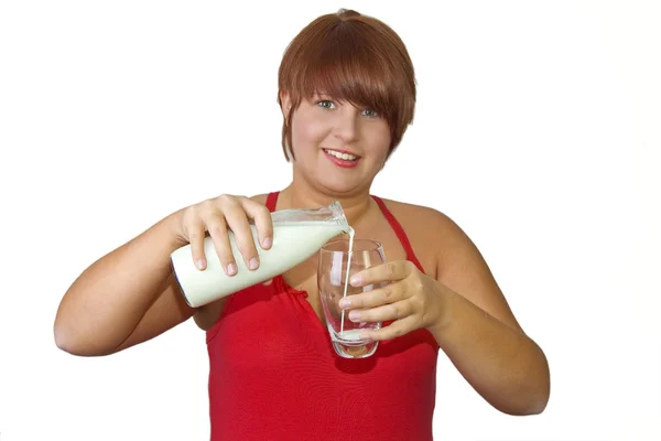 Drinking milk — Stock Photo, Image