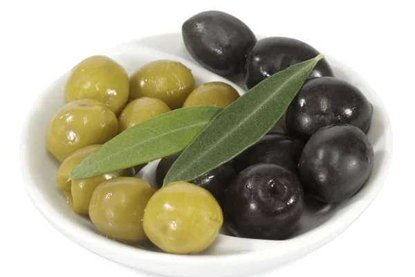 Olivy s listy — Stock fotografie