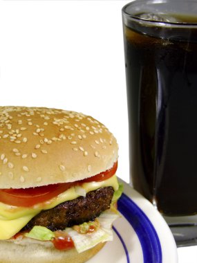 Hamburger and cola clipart