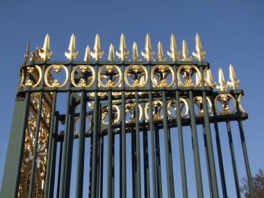 Gold-plated fence clipart