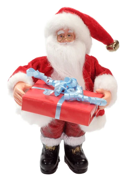 Babbo Natale con regalo rosso — Foto Stock